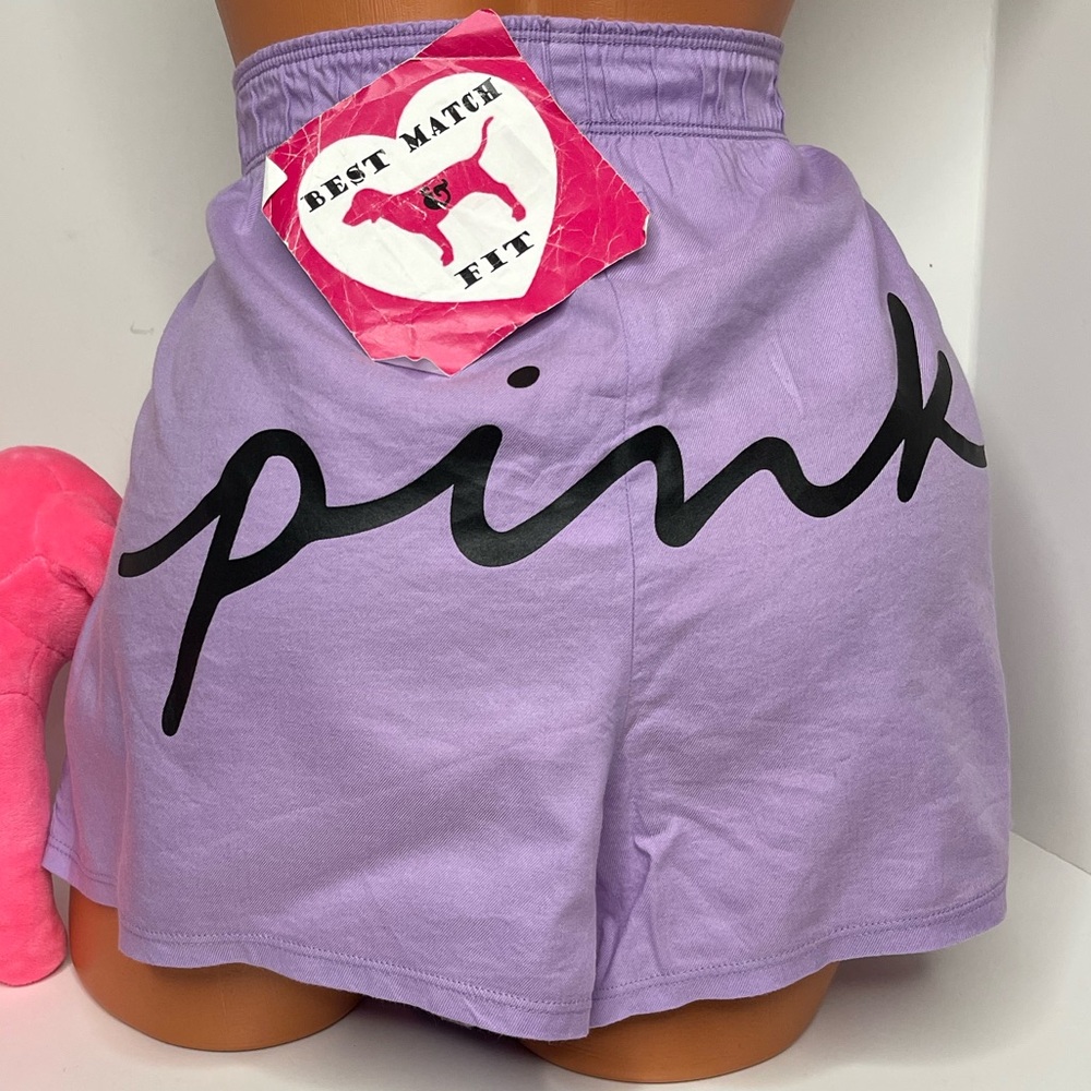 Victoria’s Secret PINK XL XXL Logo Sleep Shorts Pajamas Cotton Super Soft Lilac